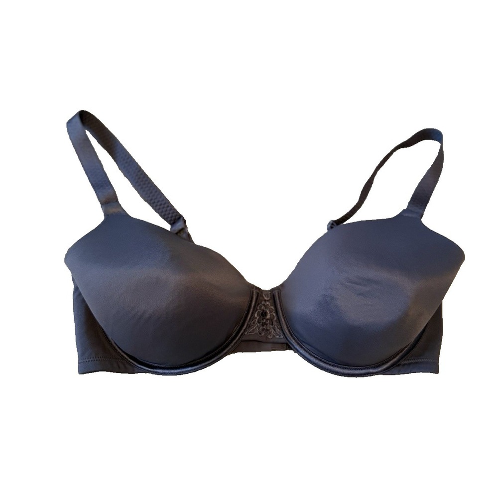 Vanity Fair Wirefree Full Coverage Grey Bra Comfort Straps Size 36D Style 76380